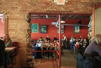 The view from the main room to the stage room at Shorts