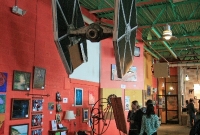Darth Vader enjoys flying around at Right Brain