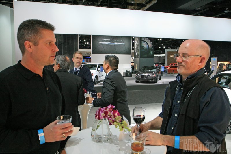 Enjoying some nice beverages at the Infinity party
