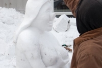 Naughty Snow Sculptures, Dark Horse Taproom Staff Beer Contest