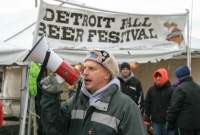 Victor greeting folks at Detroit Fall Beer fest