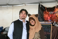 Han Solo and a ewok having fun at the fest