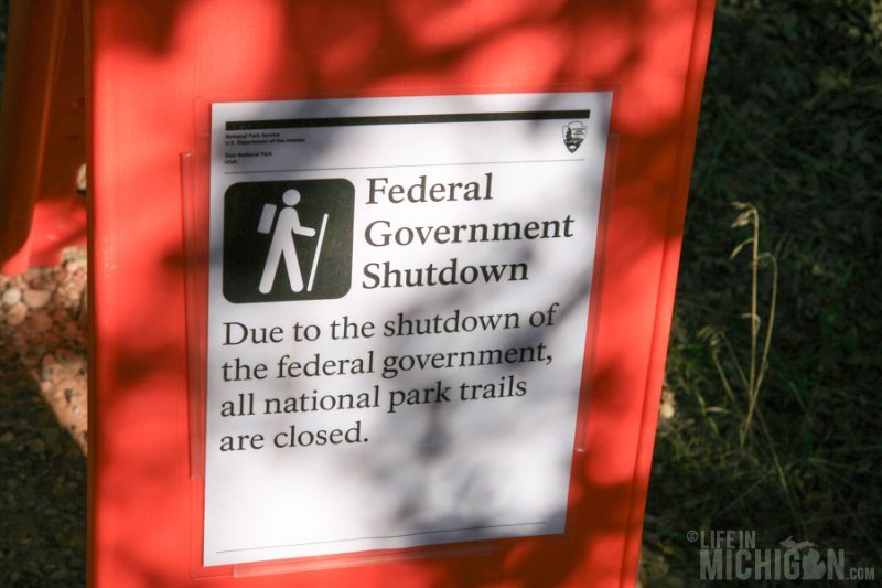 Government shutdown at the Zion entrance