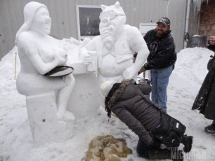 Naughty Snow Sculptures
