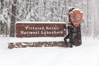Pictured Rocks Snowshoe - U.P. Winter - 2014 -14