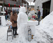 Naughty Snow Sculptures and Dark Horse Beer