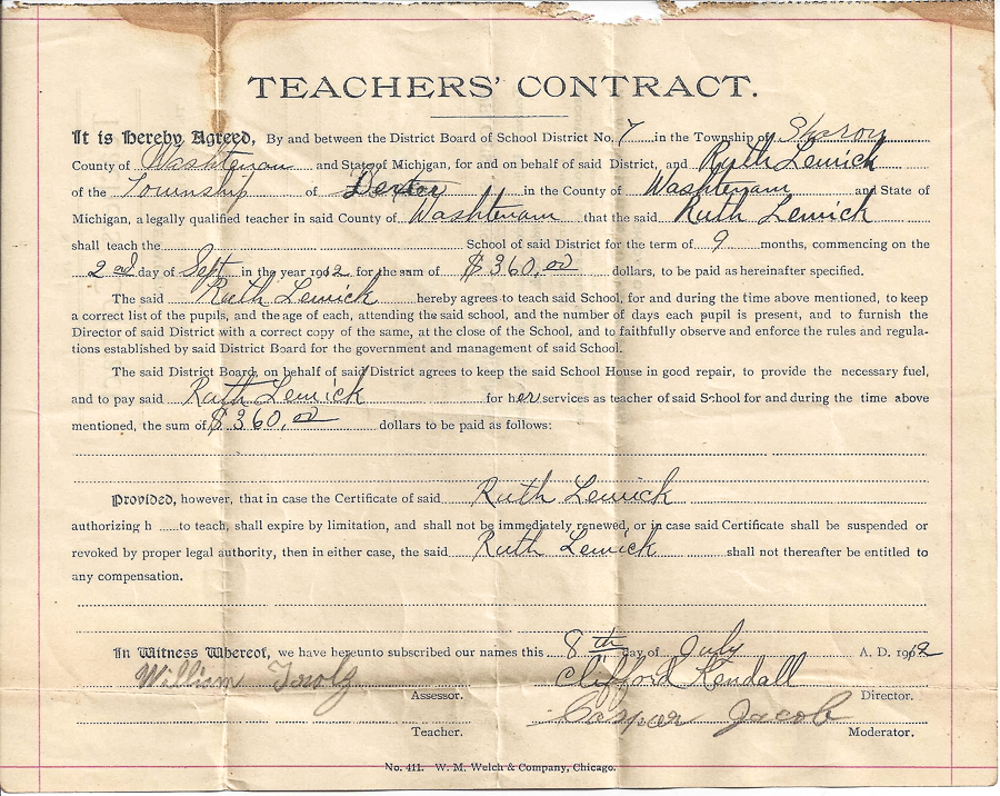 No 7, SHARON (Craft)1912-13 Contract
